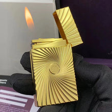 Load image into Gallery viewer, Novel  Engraved S.T. Dupont Lighter #052 Gold&amp;Silver