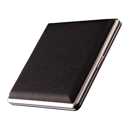 20 Sticks Cigarette Case Leather Surface Storage Metal Box