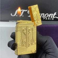 Load image into Gallery viewer, Knight Shield Engraved St.Dupont Cigarette Lighter Brasss Refill Gas#142