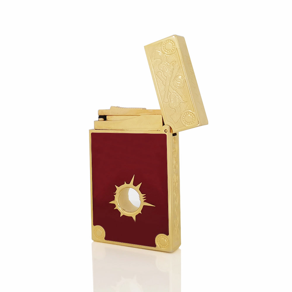 S.T Dupont Muzzle Hole Paint Lighter #094 Red with Gold