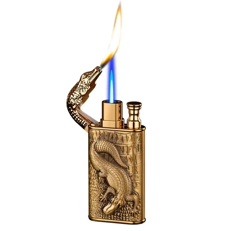 3D Embossed Dragon Crocodile Dual Fire Lighter