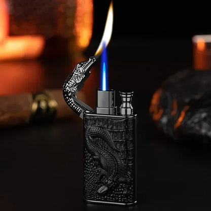 3D Embossed Dragon Crocodile Dual Fire Lighter