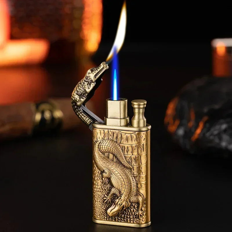 3D Embossed Dragon Crocodile Dual Fire Lighter