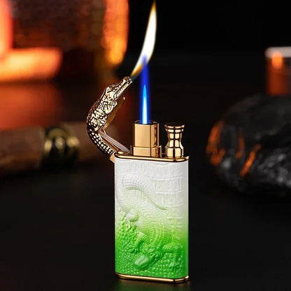 3D Embossed Dragon Crocodile Dual Fire Lighter