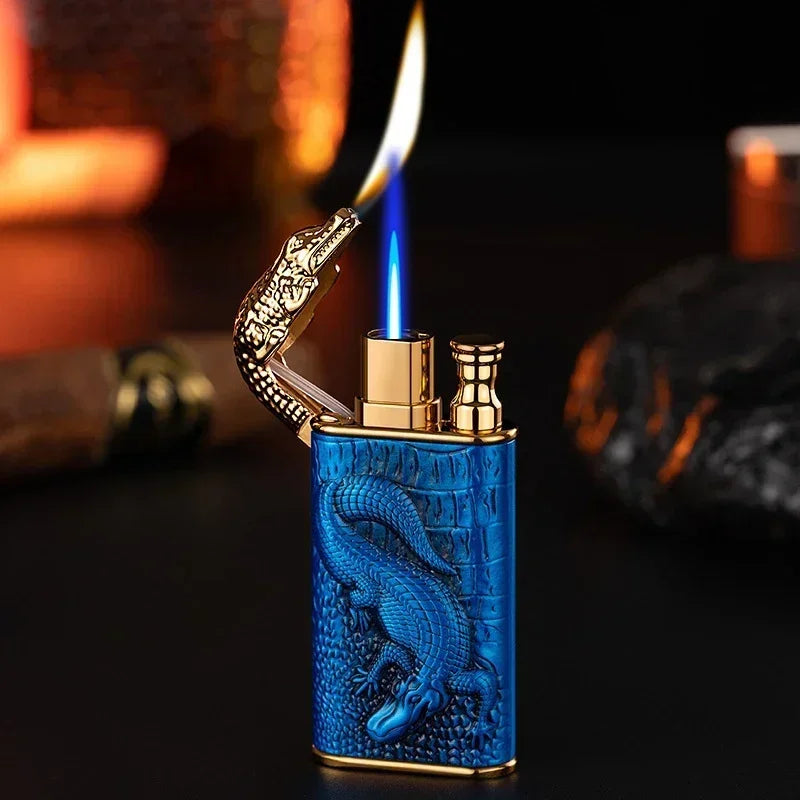 3D Embossed Dragon Crocodile Dual Fire Lighter