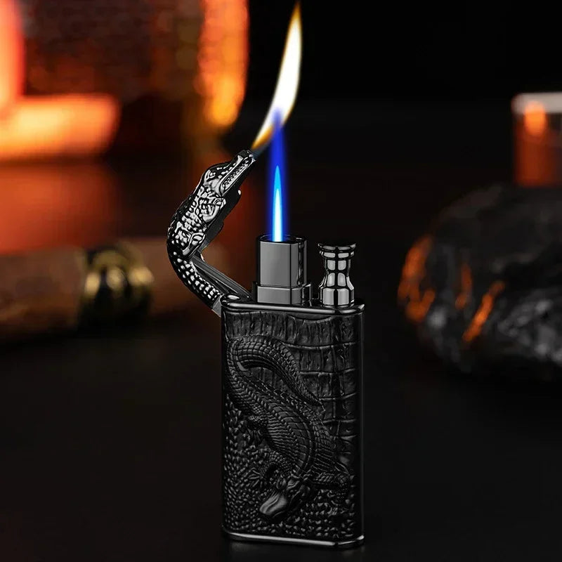 3D Embossed Dragon Crocodile Dual Fire Lighter