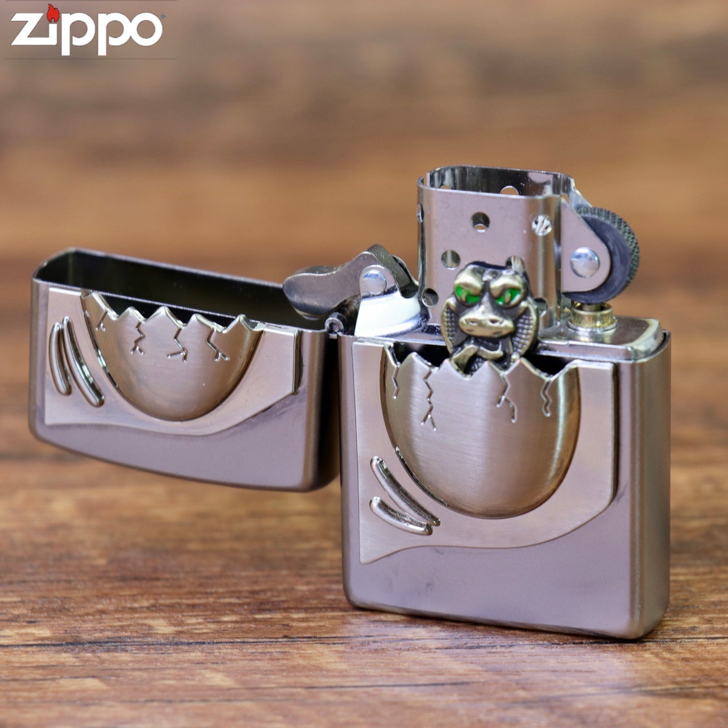 Zippo Lighter Small Dinosaur Egg Design