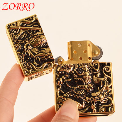 ZORRO & Sun Wukong Kerosene Lighter Windproof Design