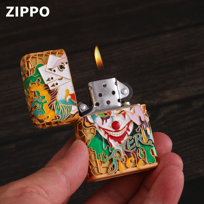 Zippo Lighter Fluorescence Joker Kerosene Lighters