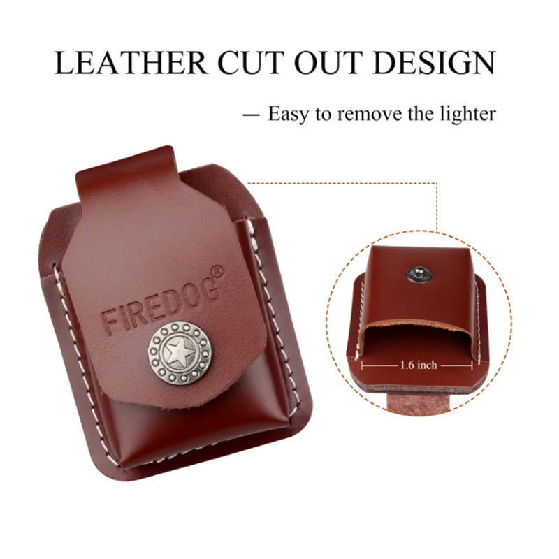 FIREDOG Genuine Leather Lighter Holster fit for Dupont Lighter#002