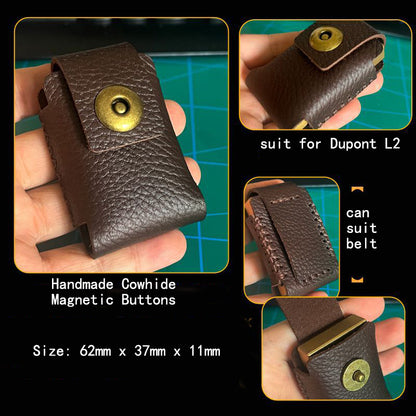 Oiled Leather Lighter Holster Suit for Dupont L2 Series