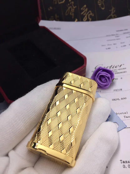 Cartier Lighter Golden Diamond Patterned #032