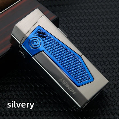 Multi-Functional Cigar Lighter 4 Blue Jet Flame Refillable Torch Lighter