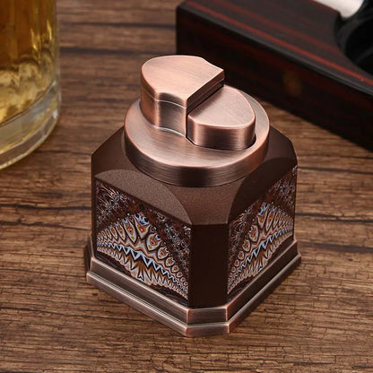 New Four Hole Direct Punch Metal Inflatable Lighter