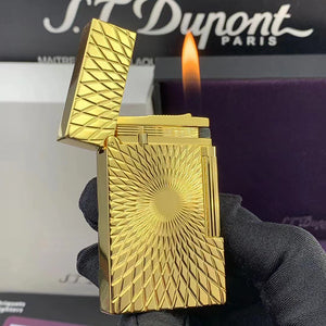 Special Sunflower S.T. Dupont Lighter #049 Gold & Silver