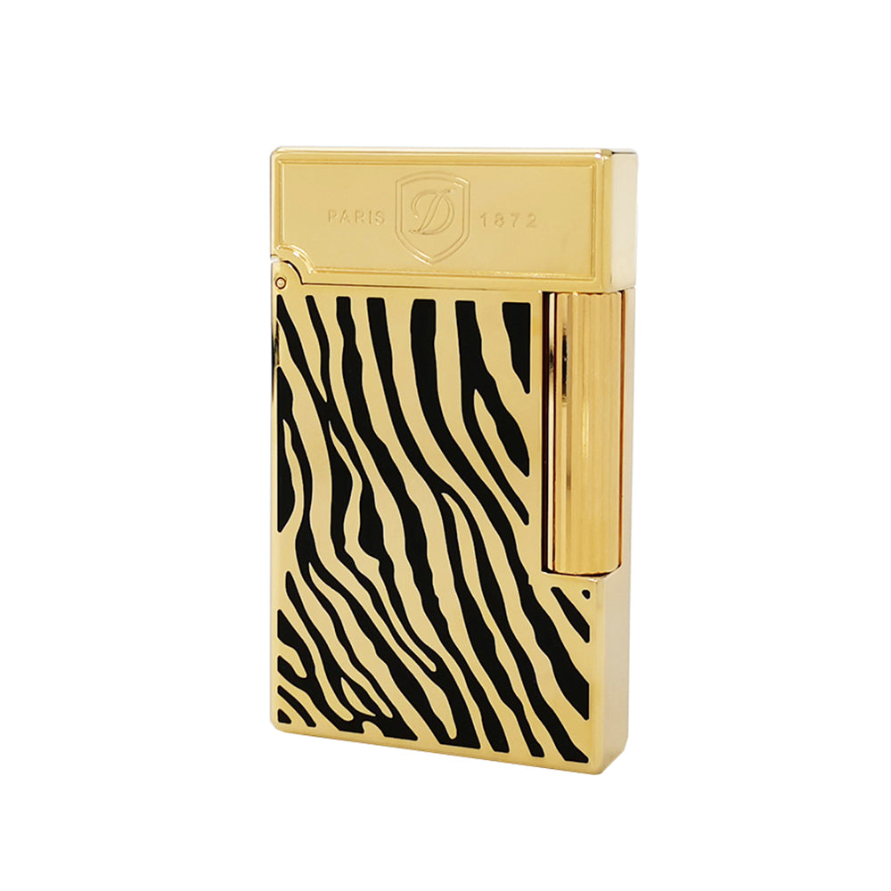 S.T.Dupont Brass Lighter Ligne 2 Lacquer Deer Pattern Bright Ping Sound  #168