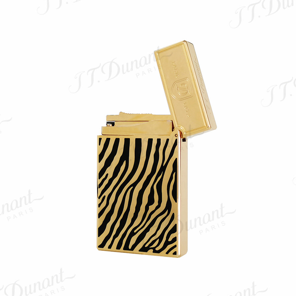 S.T.Dupont Brass Lighter Ligne 2 Lacquer Deer Pattern Bright Ping Sound  #168