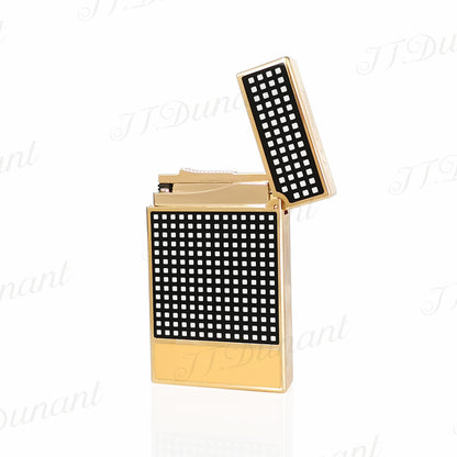 Gas Lighter Cohiba Girl LOGO x S.T. Dupont Lacquer Small Square#147 Black&Gold