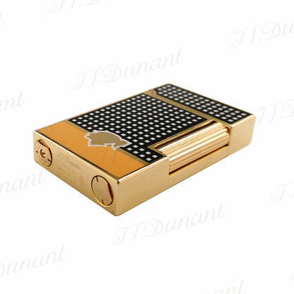 Gas Lighter Cohiba Girl LOGO x S.T. Dupont Lacquer Small Square#147 Black&Gold