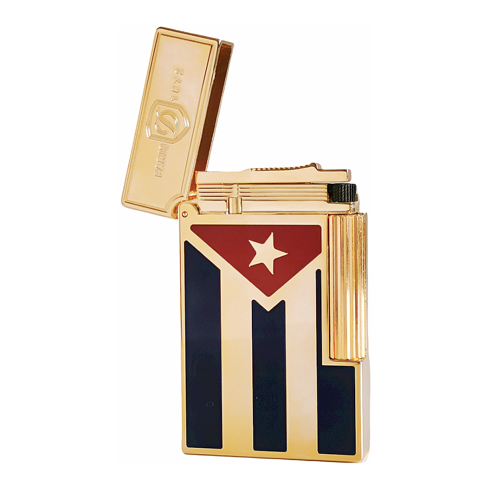 Cuban Flag S.T.Dupont Lighter Lacquer Design Ligne 2#124