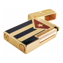 画像をギャラリービューアに読み込む, S.T.Dupont Lighter Lacquer Cuban Flag Ligne 2 Ping Sound  #124