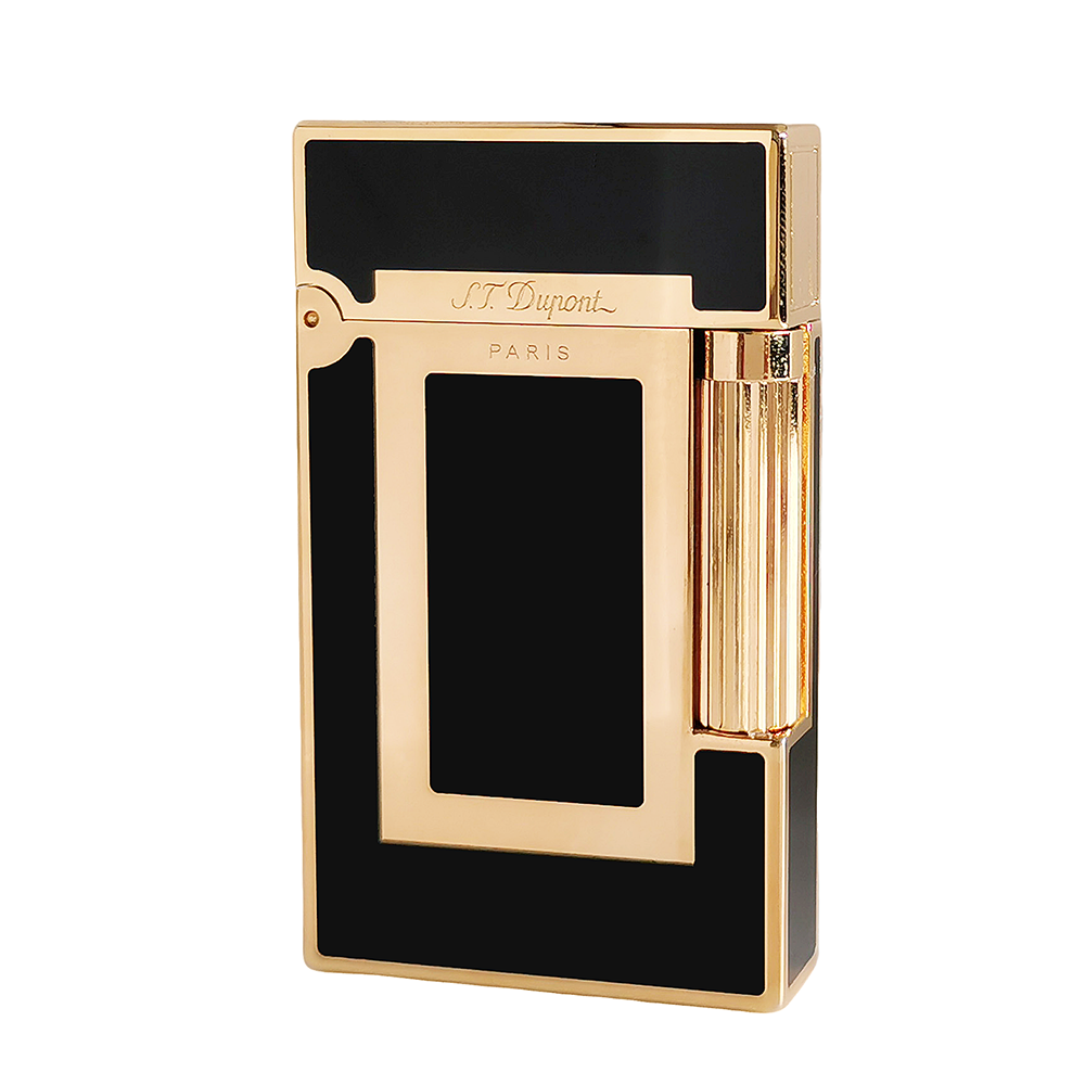 GOLD FINISH Windows St.Dupont Ligne 2 Metal Lighter #127 Black&Gold