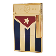 이미지를 갤러리 뷰어에 로드 , S.T.Dupont Lighter Lacquer Cuban Flag Ligne 2 Ping Sound  #124