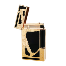Load image into Gallery viewer, Da Vinci Cross Man S.T.Dupont Lighter #080 Black-Gold