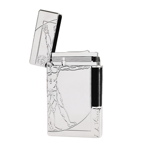 Da Vinci Pattern Man ST.Dupont Lighter #080 Silver