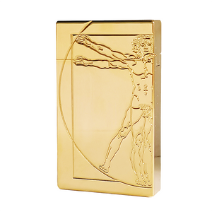 Da Vinci Man Pattern ST Dupont Lighter #080 ALL GOLD