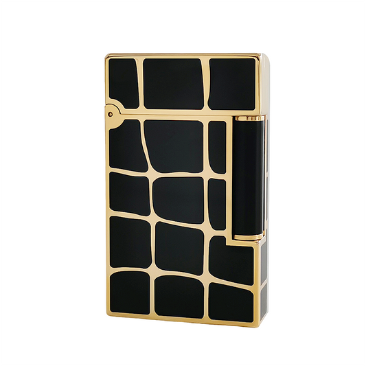 ST Dupont Feuerzeug Modern Classic Square #042 Schwarz&amp;Gold