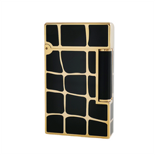 画像をギャラリービューアに読み込む, S.T Dupont Lighter Modern Classic Square #042 Black&amp;Gold Black&amp; Silver