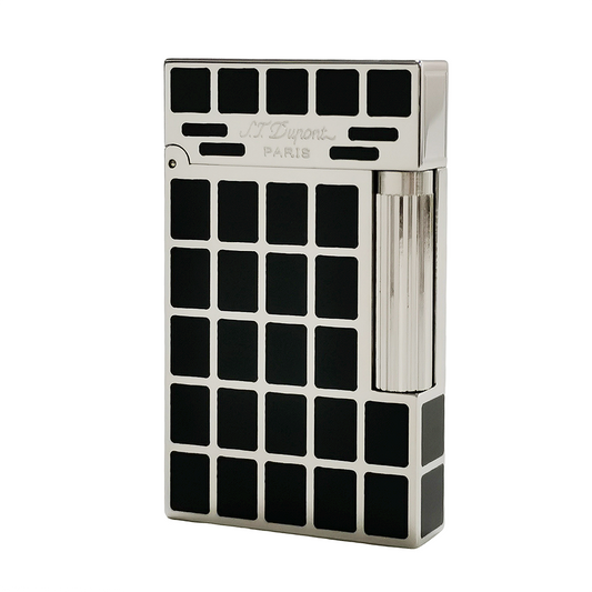 Gravur Black Square ST Ligne-2 Dupont Feuerzeug #011 Silber