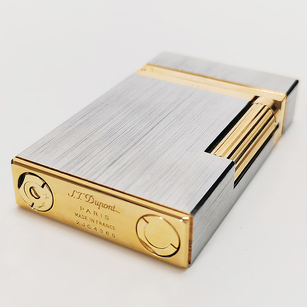 Brushed Metal ST Dupont Ligne 2 Lighter #014