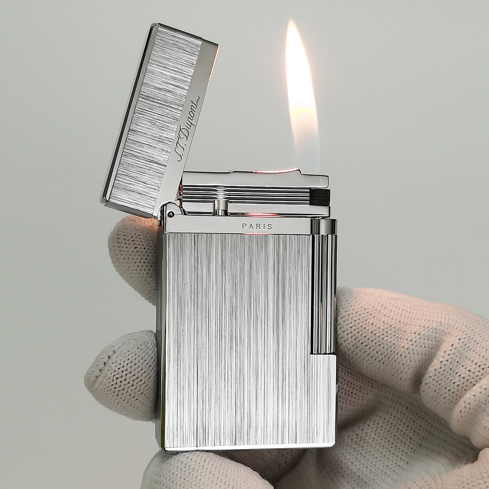 Brushed Metal ST Dupont Ligne 2 Lighter #014