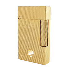 이미지를 갤러리 뷰어에 로드 , St.Dupont Gas Lighter 007 Engraved and Hole Design #095 Gold|Silver