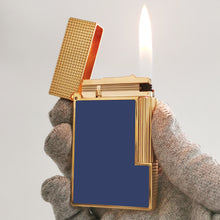 Load image into Gallery viewer, NEW Lattice Engraving Head Metal Gas Lighter Dupont L2 Natural Lacquer #115