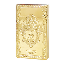 이미지를 갤러리 뷰어에 로드 , D-1872 Engraved ST DuPont Lighter #108 Gold|Silver