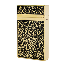 Load image into Gallery viewer, Pampas Flowers Dupont Lacquer Engraving Wild Chrysanthemum Lighter #056 Black-Gold