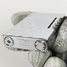 Laden Sie das Bild in den Galerie-Viewer, Luxus Diamond Classic ST Dupont Feuerzeug #059 Silber