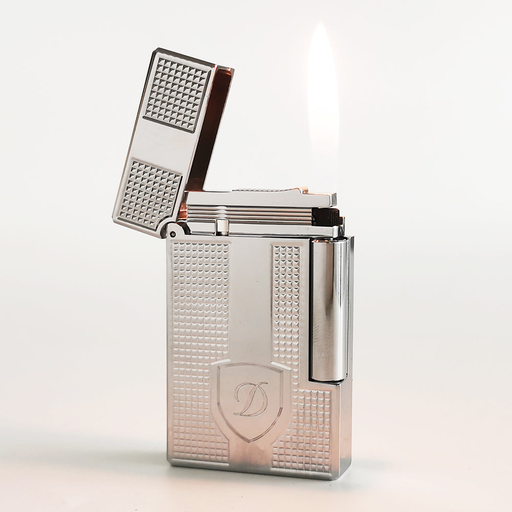 S.T. Dupont Classic Gas Metal Lighter Engraved Big D Brand #084