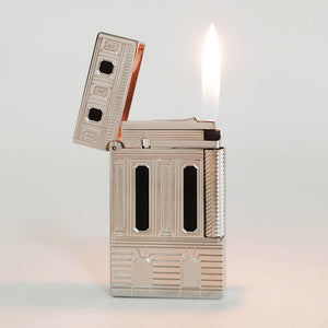Retro Building Style Engraved ST Dupont Lighter #120 Silver|Gold