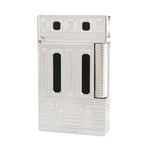 ST Dupont Lighter Retro Building Style Engraved #120 Silver|Gold