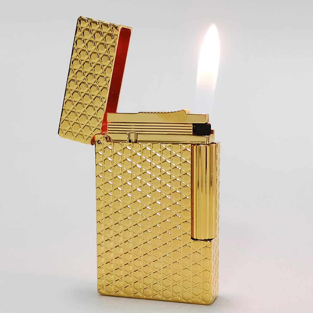 ST Dupont Lighter with Hexagon Geometric Engraved #125