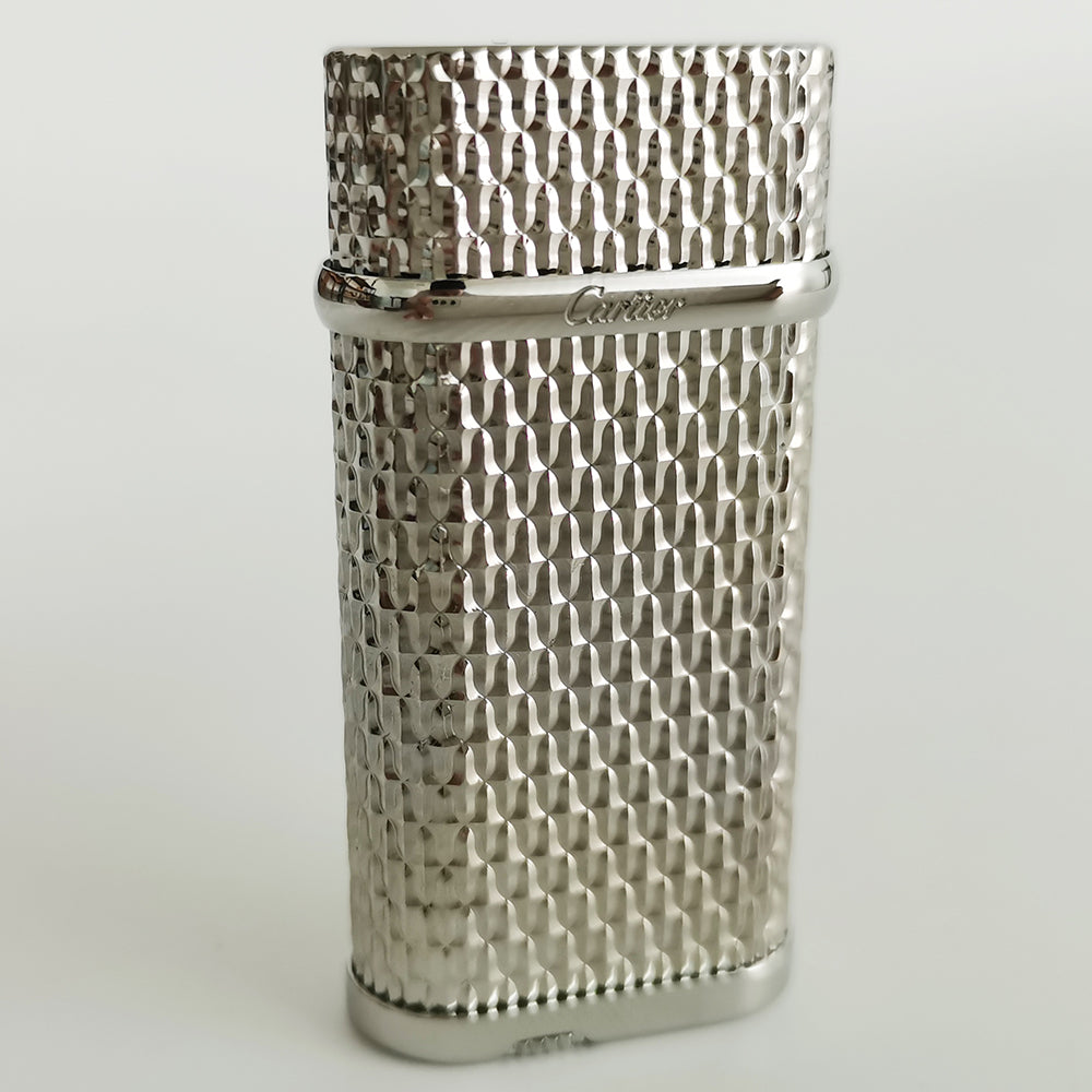 Cartier DE PARIS Gas Lighter Special Engraved Pattern#033