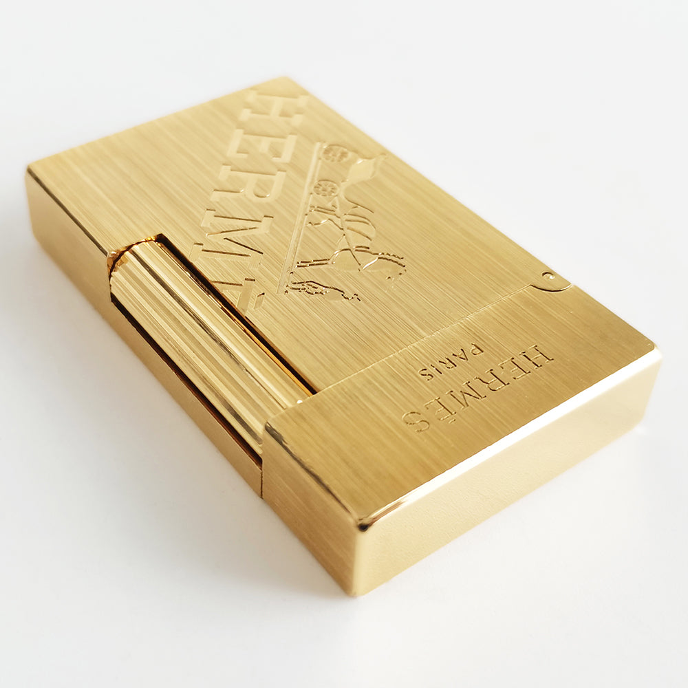 Classic HERMES France Vintage Lighter #004 Gold