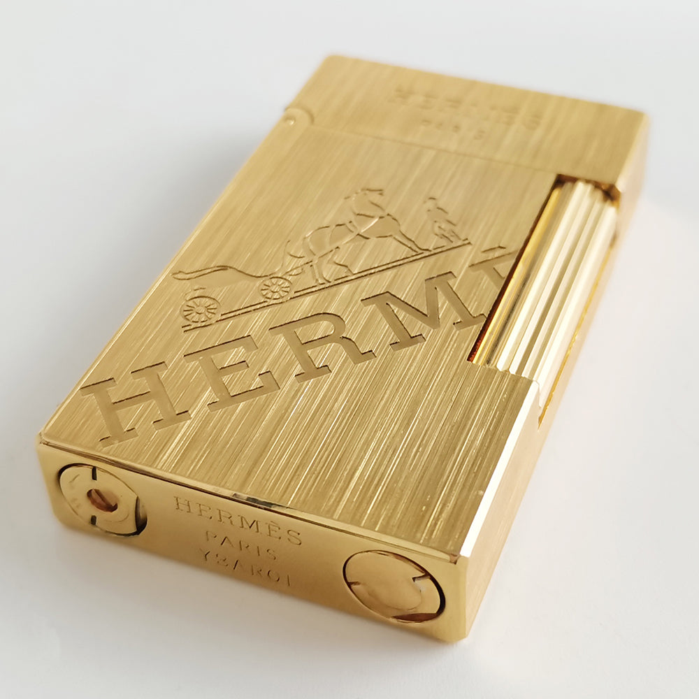 Classic HERMES France Vintage Lighter #004 Gold