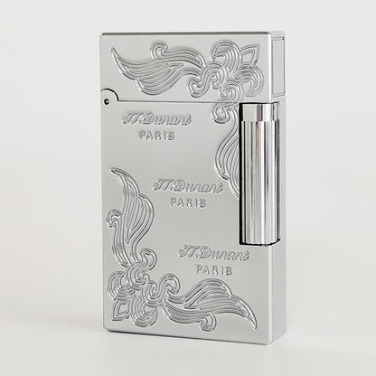 JT Dunant Lighter Three Lines Flowers Engraved #001