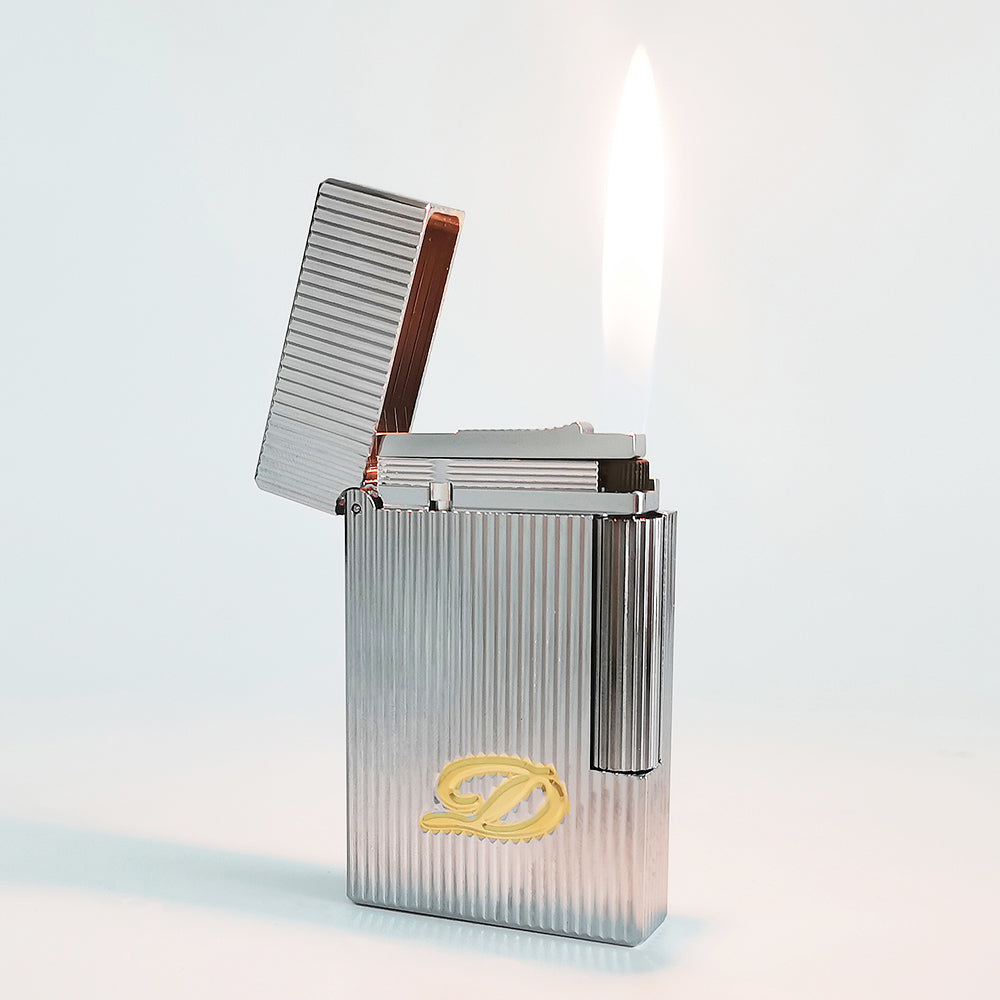 S.T Dupont D Logo Vertical Stripe Gas Lighter #143