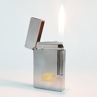 S.T Dupont D Logo Vertical Stripe Gas Lighter #143